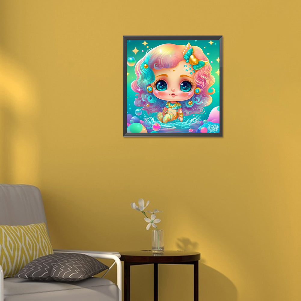 Elf Mermaid - Full Round Drill Diamond Painting 30*30CM