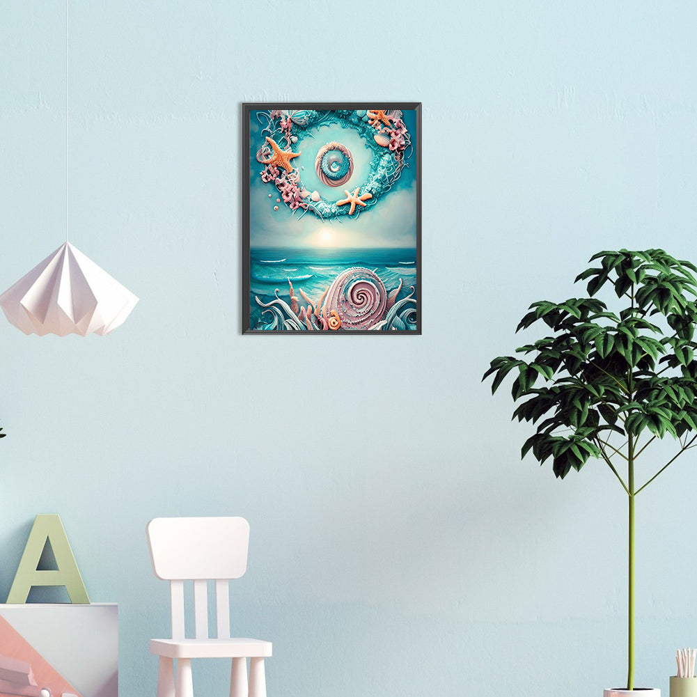 Dream Beach Shells - Full Round Drill Diamond Painting 30*40CM