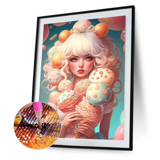 Candy Colored Girl - Full Square Drill Diamond Painting 40*50CM