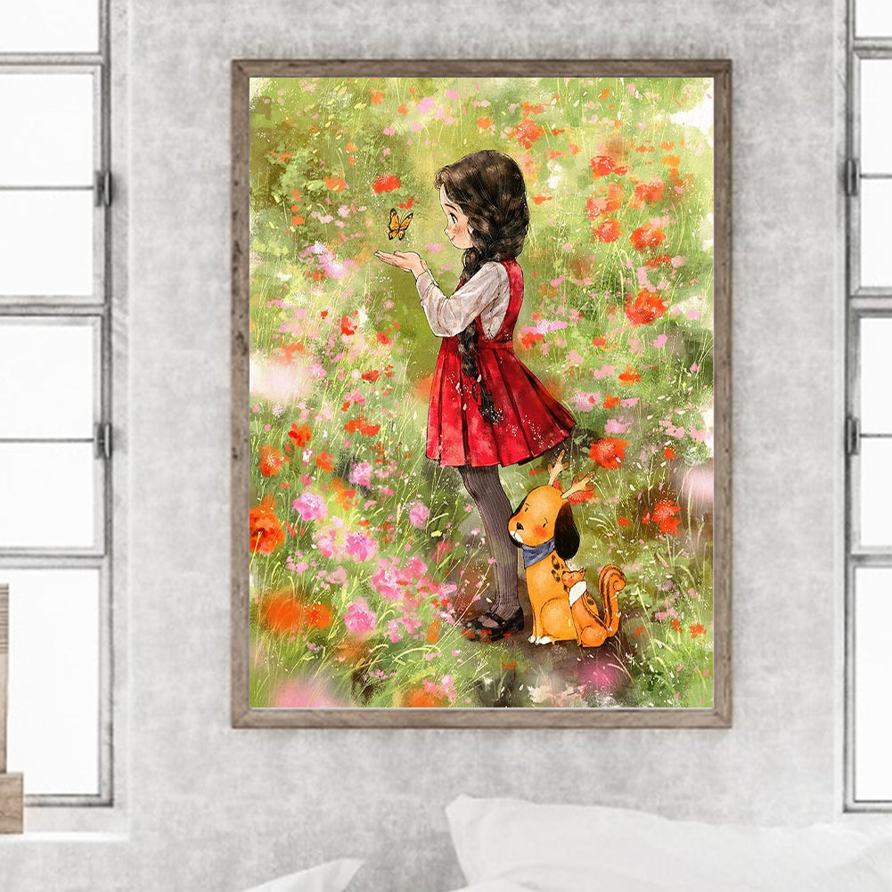Little Girl - Full Round Drill Diamond Painting 30*40CM