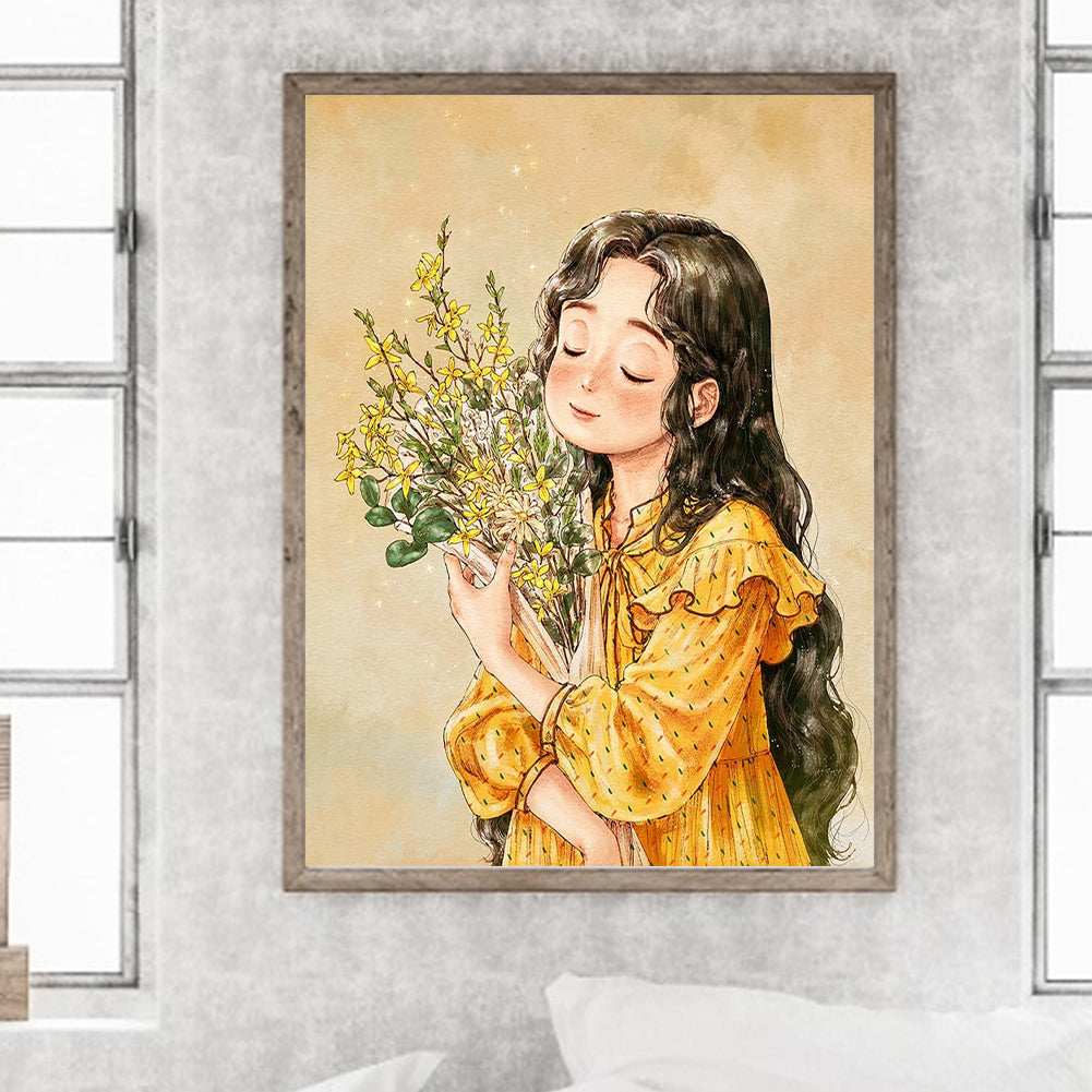 Little Girl - Full Round Drill Diamond Painting 30*40CM