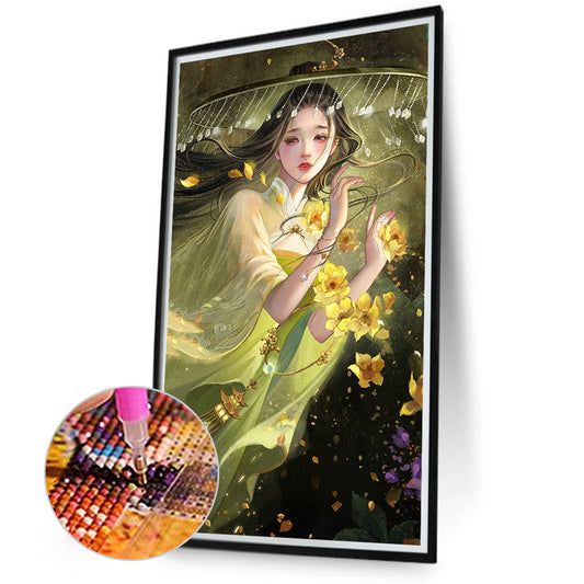 Antique Girl - Full Round Drill Diamond Painting 40*70CM