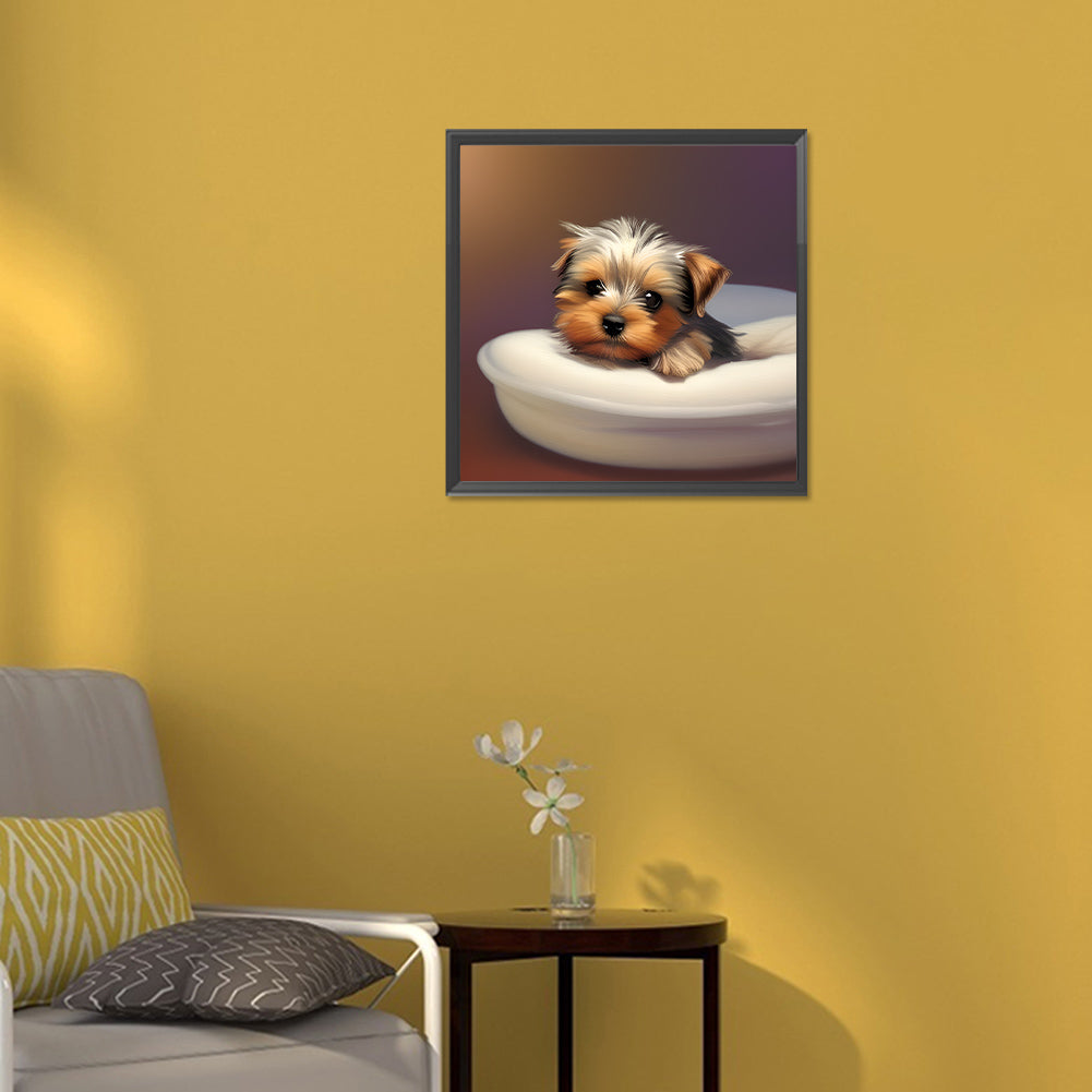 Yorkshire Terrier - Full Round Drill Diamond Painting 30*30CM