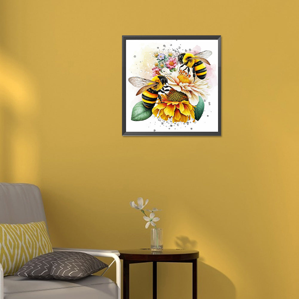 Bee - Full Round Drill Diamond Painting 30*30CM