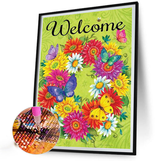 Small Flowers - Full Round Drill Diamond Painting 30*40CM