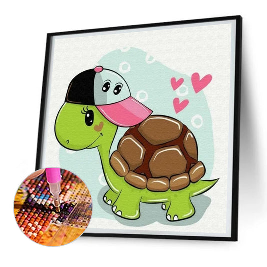 Little Turtle Going Out - Full Round Drill Diamond Painting 30*30CM