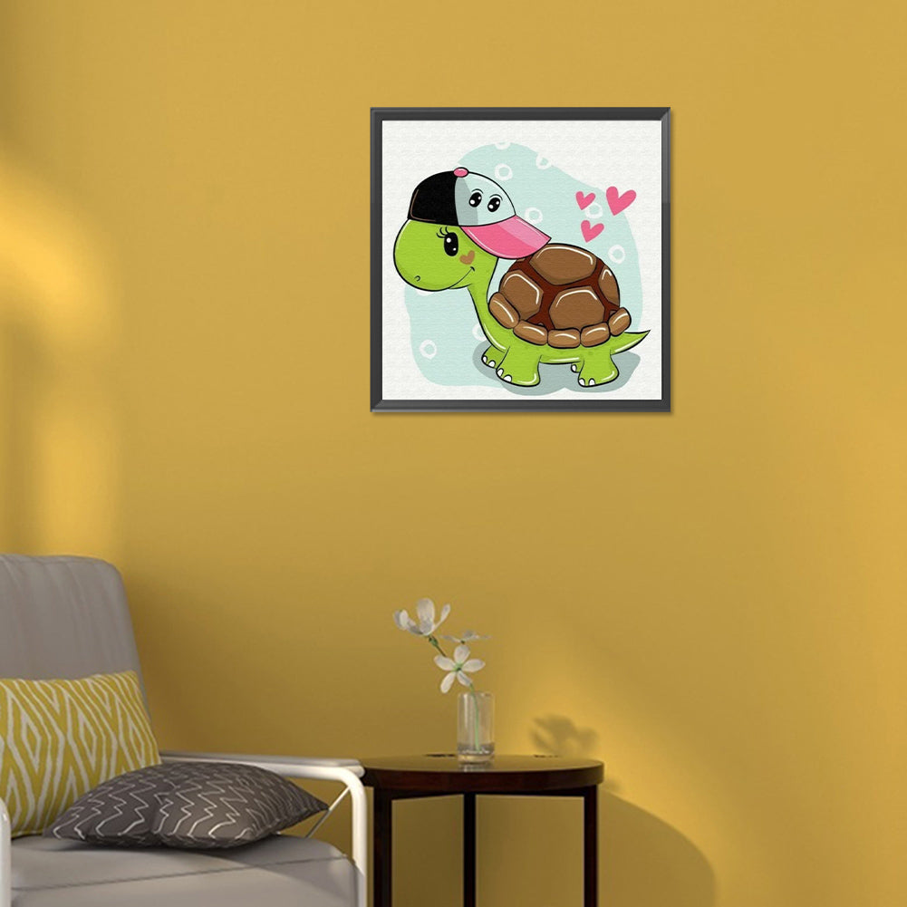 Little Turtle Going Out - Full Round Drill Diamond Painting 30*30CM