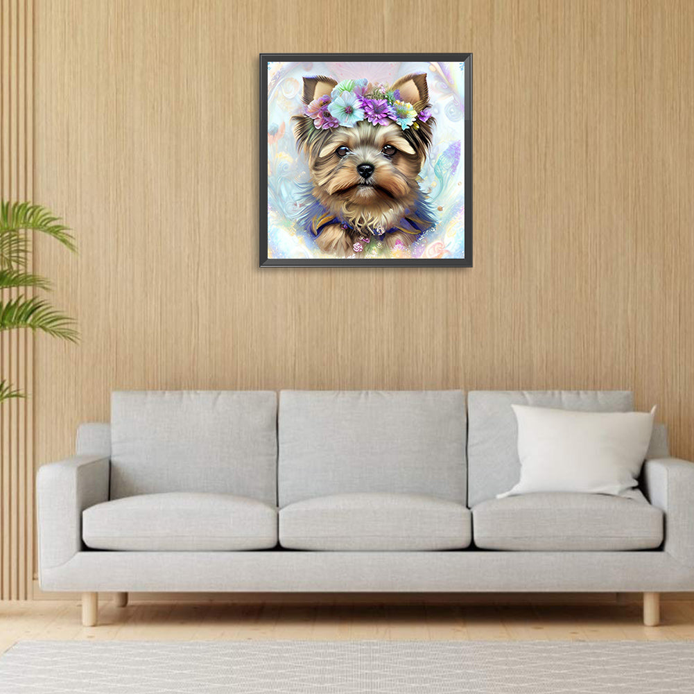 Yorkshire Terrier - Full Round Drill Diamond Painting 30*30CM