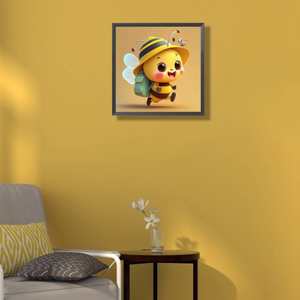 Yellow Bee - Full Round Drill Diamond Painting 30*30CM