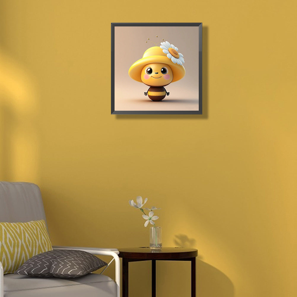 Yellow Bee - Full Round Drill Diamond Painting 30*30CM