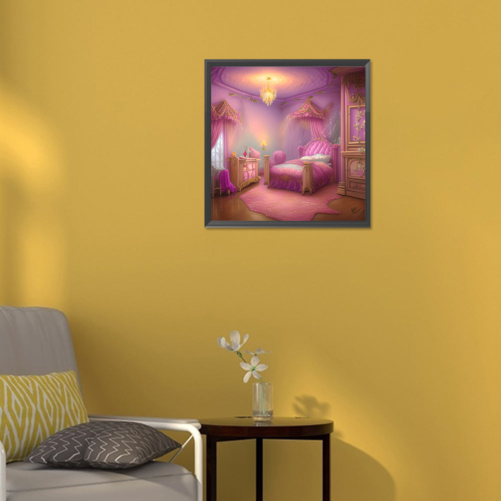 Princess Bedroom - Full Round Drill Diamond Painting 30*30CM