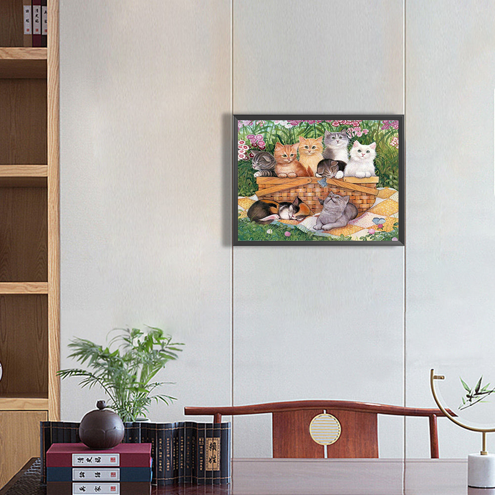 Pet Party - Full Round Drill Diamond Painting 40*30CM