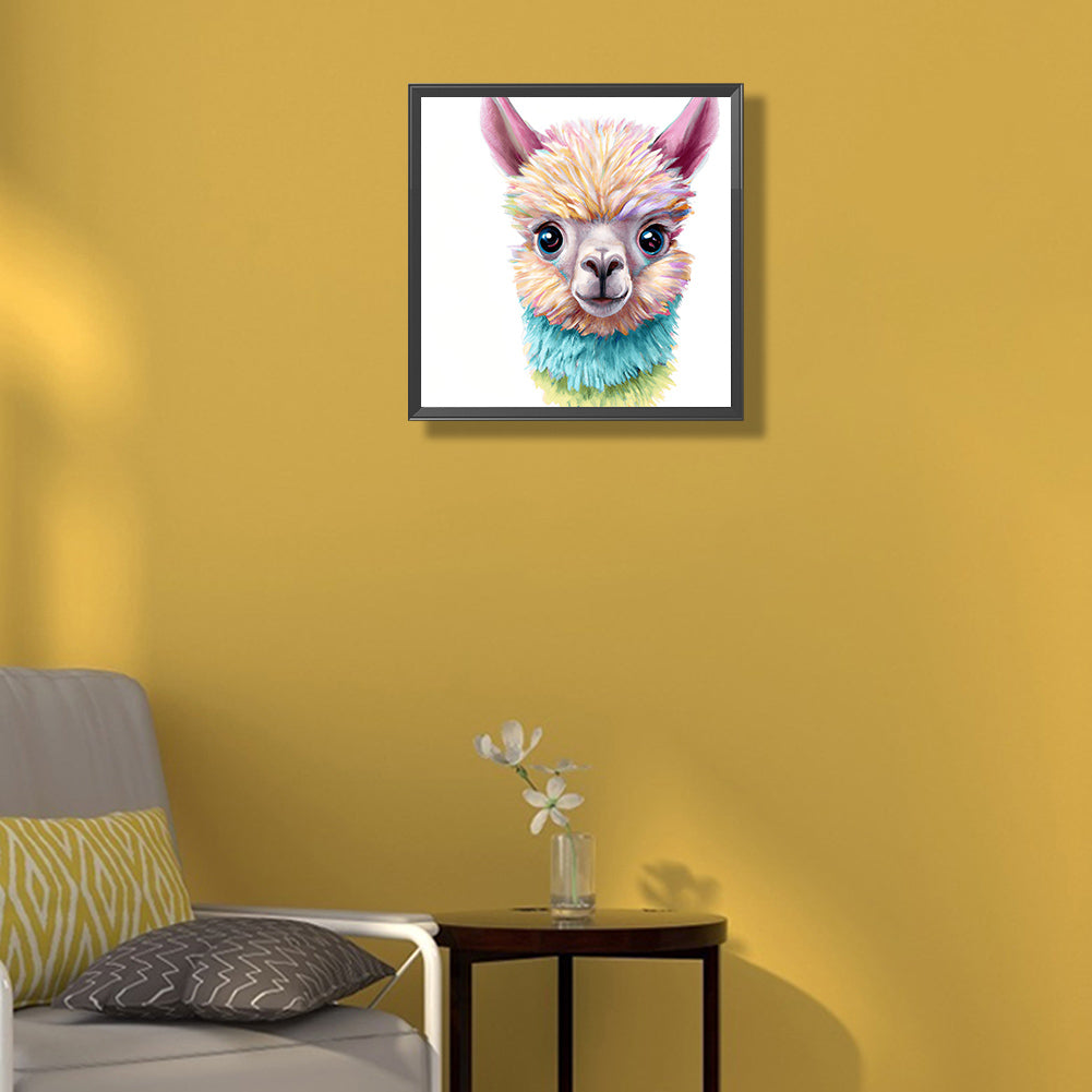 Big Head Alpaca - Full Round Drill Diamond Painting 30*30CM