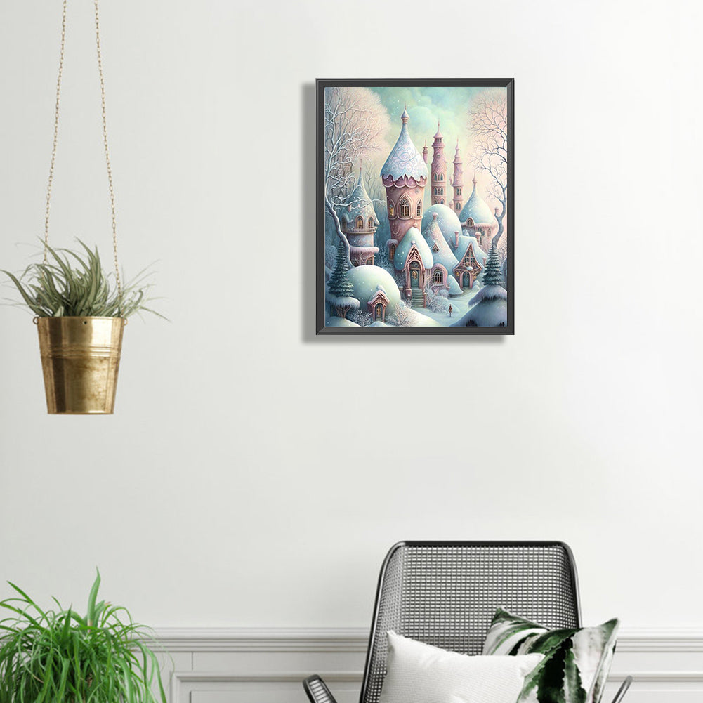 Winter Cabin - Full Square Drill Diamond Painting 30*40CM