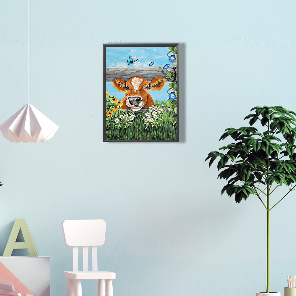 Animals Playing In The Wild - Full Round Drill Diamond Painting 30*40CM