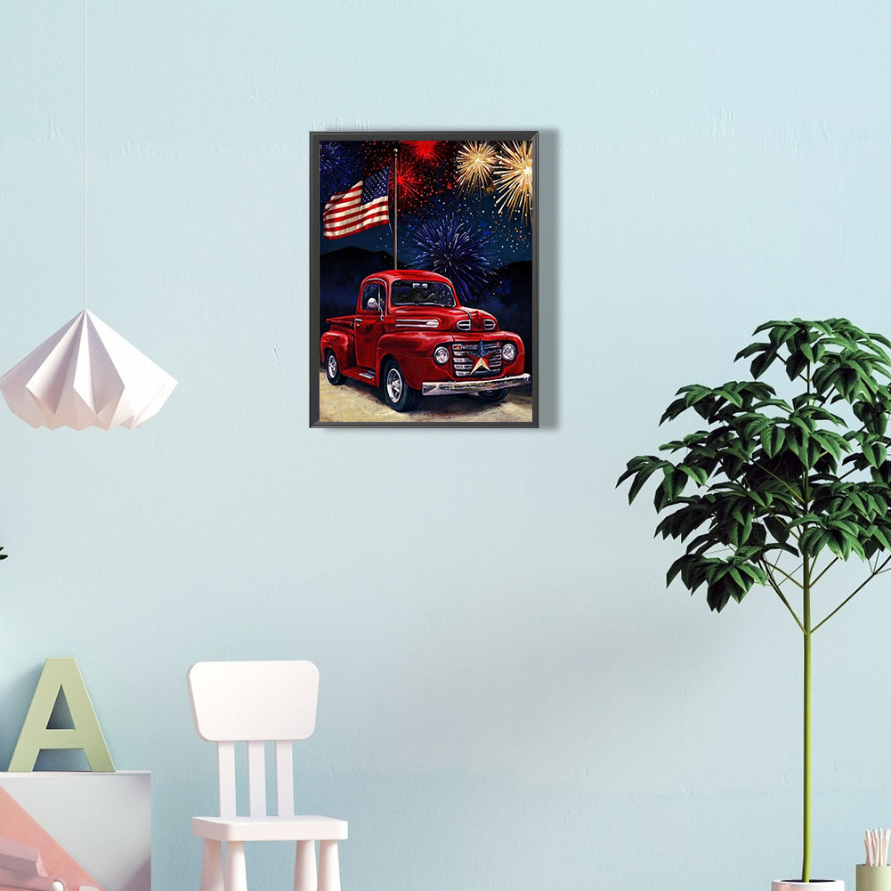 Independence Day - Full Round Drill Diamond Painting 30*40CM