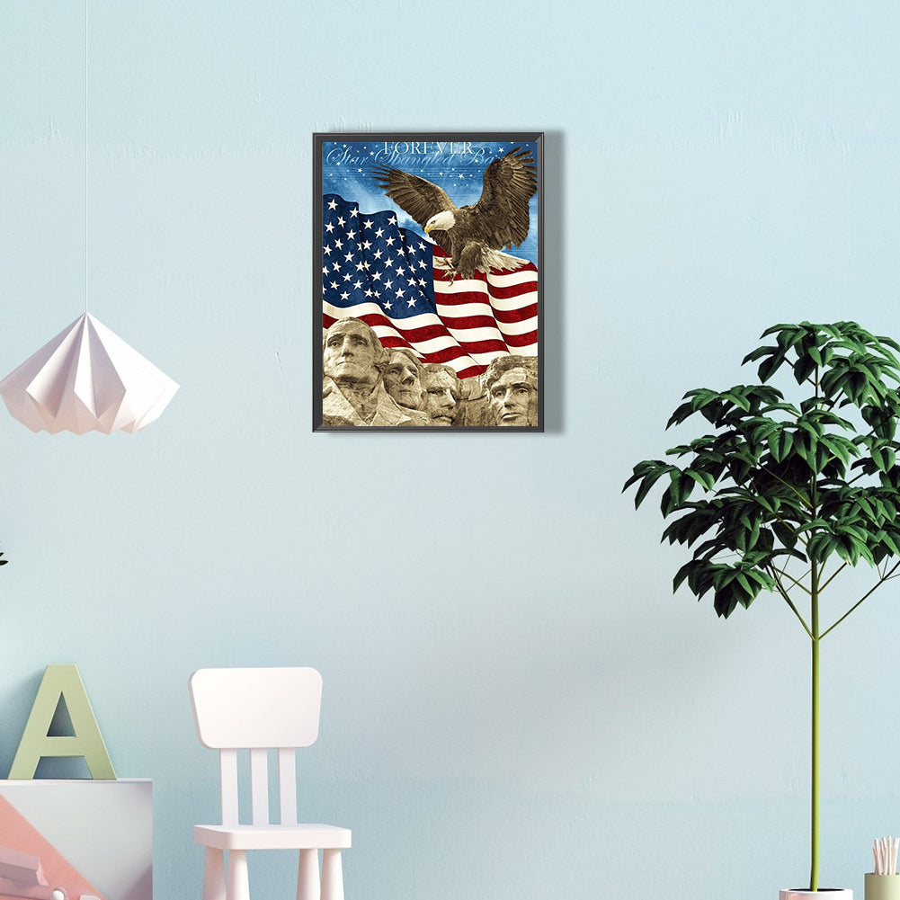 Independence Day - Full Round Drill Diamond Painting 30*40CM