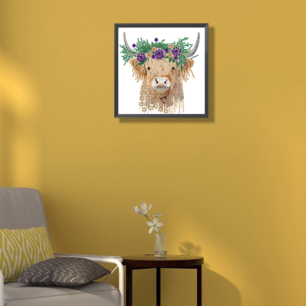 Highland Yak - Special Shaped Drill Diamond Painting 30*30CM