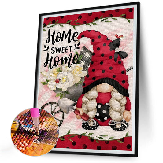 Strawberry Gnome - Full Round Drill Diamond Painting 30*40CM