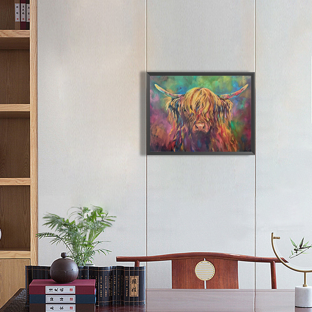 Highland Yak - Full Round Drill Diamond Painting 40*30CM
