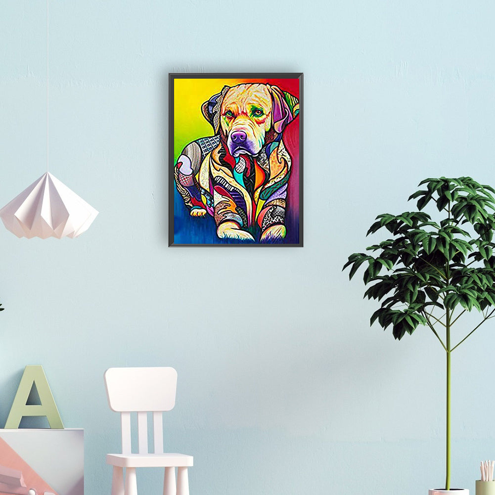Colorful Dog - Full Round Drill Diamond Painting 30*40CM