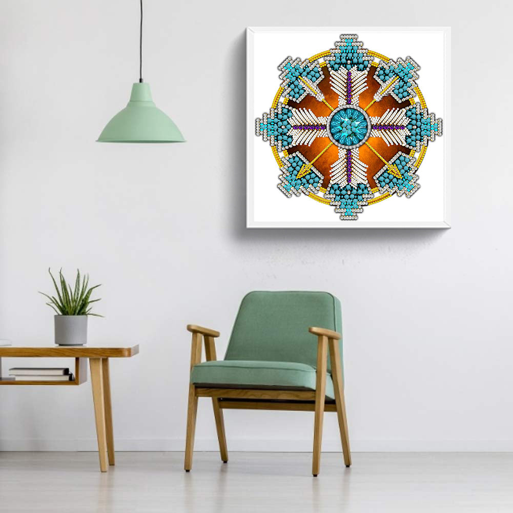 Indian Dreamcatcher Mandala - Special Shaped Drill Diamond Painting 30*30CM