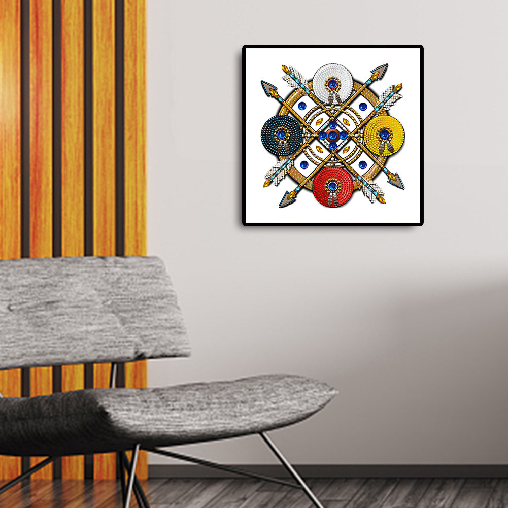 Indian Dreamcatcher Mandala - Special Shaped Drill Diamond Painting 30*30CM