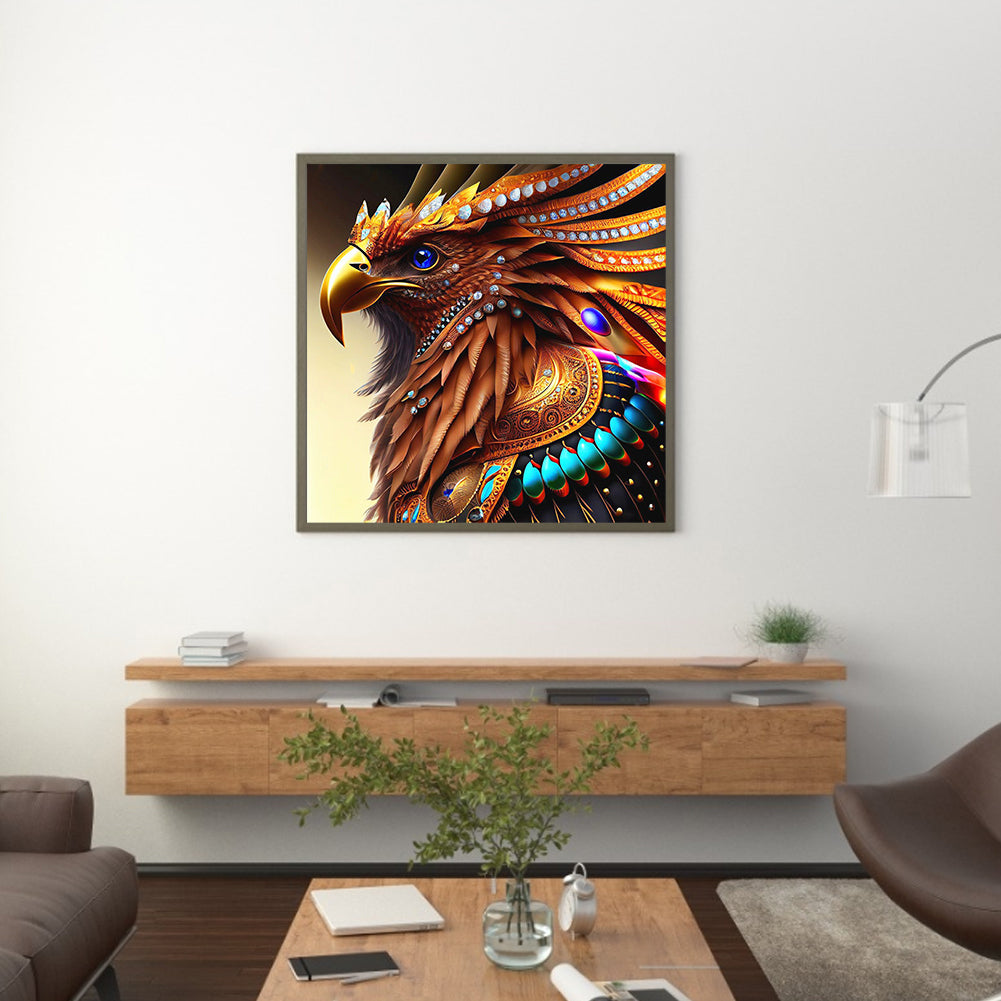 Handsome Head Portrait Of Eagle - Full Round Drill Diamond Painting 30*30CM