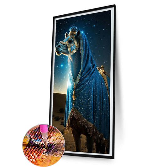 Camels Under The Starry Night - Full Round Drill Diamond Painting 40*80CM