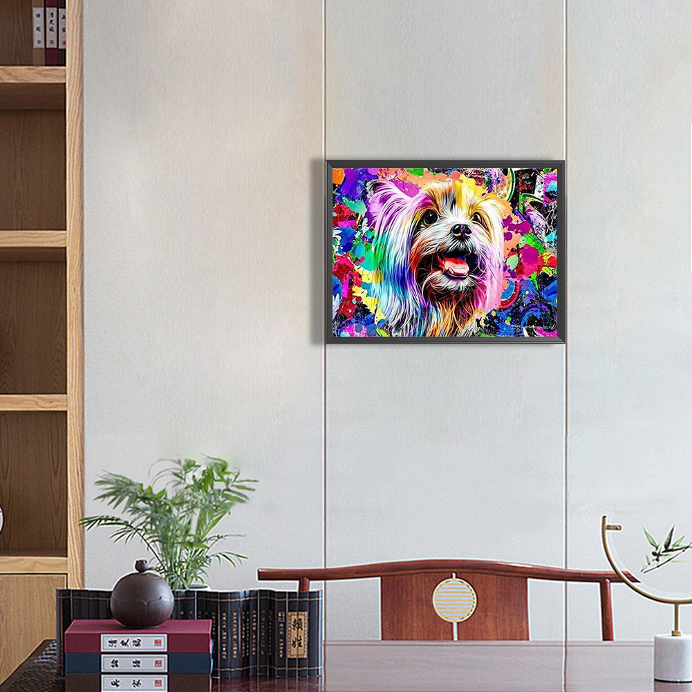 Doodle Puppy - Full Round Drill Diamond Painting 40*30CM
