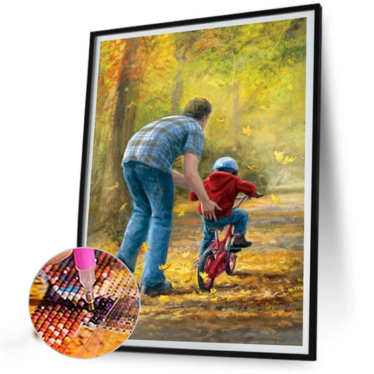 Parent-Child Time Father'S Day - Full Round Drill Diamond Painting 30*40CM