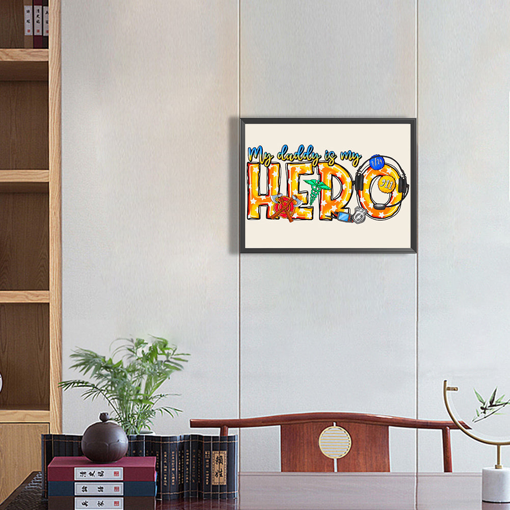 My Dad Is My Hero Dispatcher - Full Round Drill Diamond Painting 40*30CM