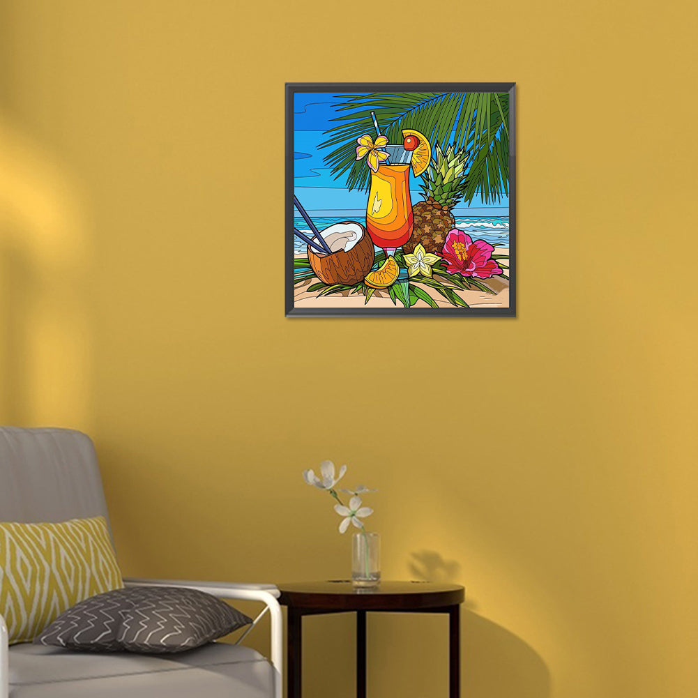 Summer Beach - Full Round Drill Diamond Painting 30*30CM