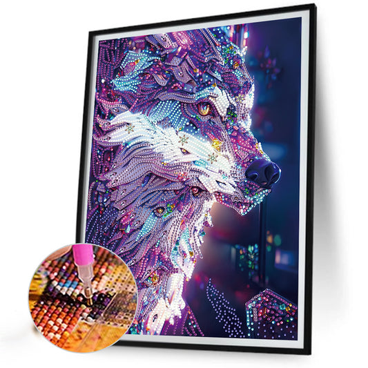 Tech Wolf - Special Shaped Drill Diamond Painting 30*40CM