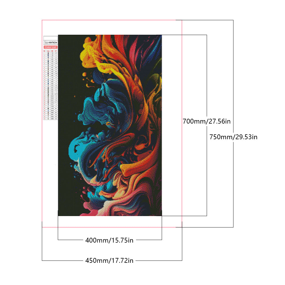 Colorful Paint - Full Square Drill Diamond Painting 40*70CM
