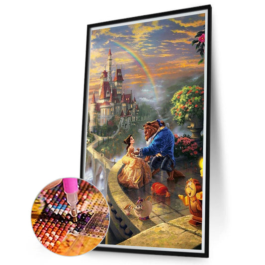 Beauty And The Beast - Full Round Drill Diamond Painting 30*50CM