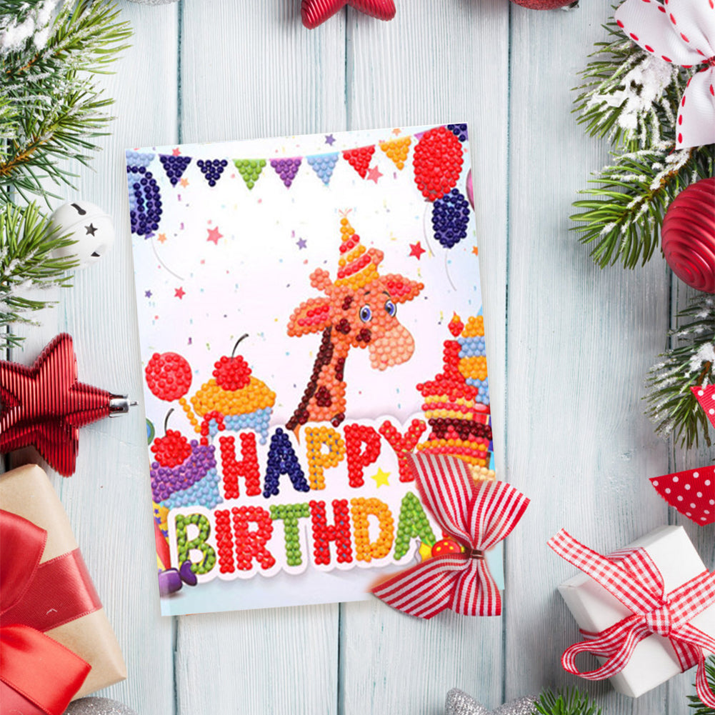 DIY Diamond Art Cards Handmade Birthday 5D Diamond Painting Kits Christmas Cards