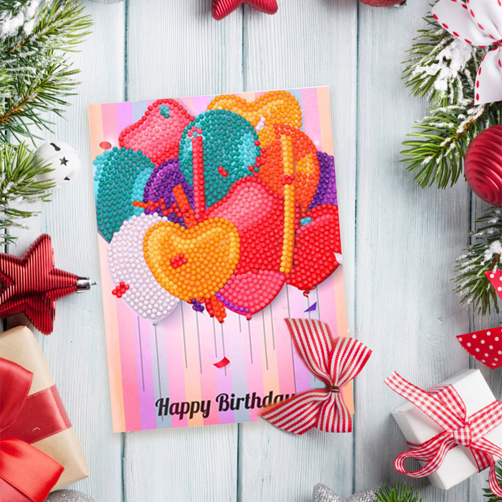 DIY Diamond Art Cards Handmade Birthday 5D Diamond Painting Kits Christmas Cards