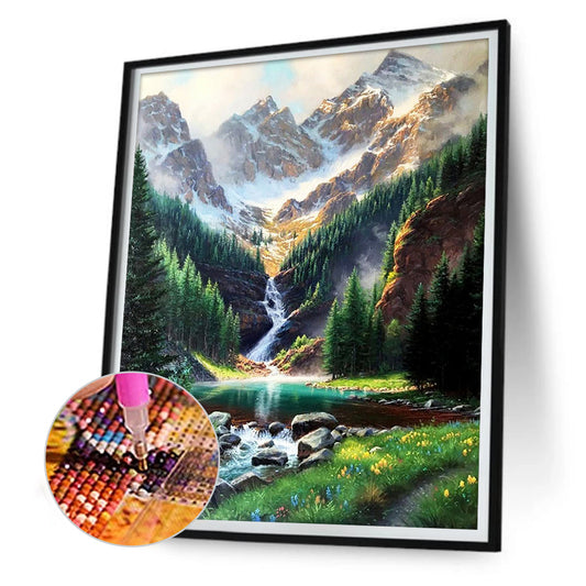 Mountains And Rivers - Full Round Drill Diamond Painting 45*60CM