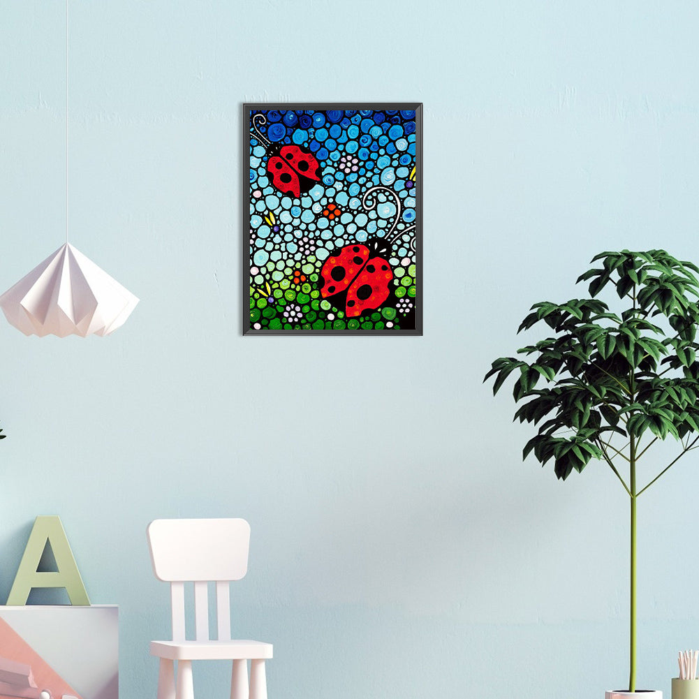 Ladybug - Full Round Drill Diamond Painting 30*40CM