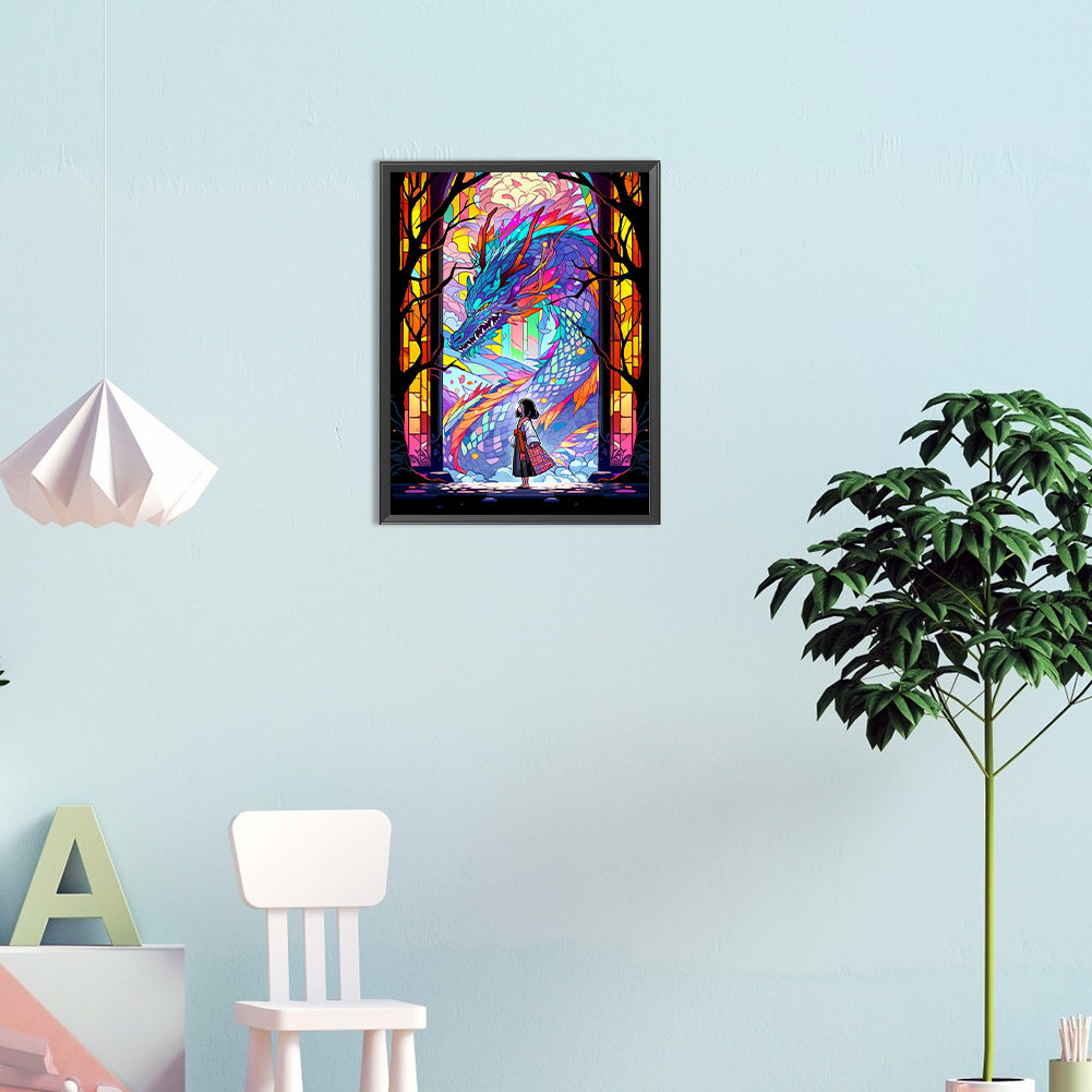 Mythical Dragon - Full Round Drill Diamond Painting 30*40CM
