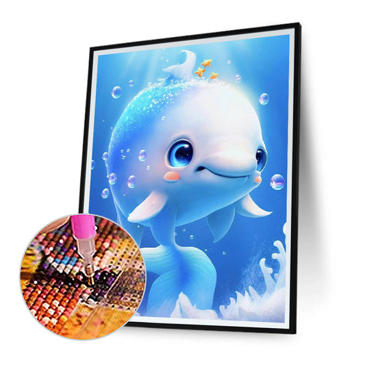 Active Dolphin - Full Round Drill Diamond Painting 30*40CM