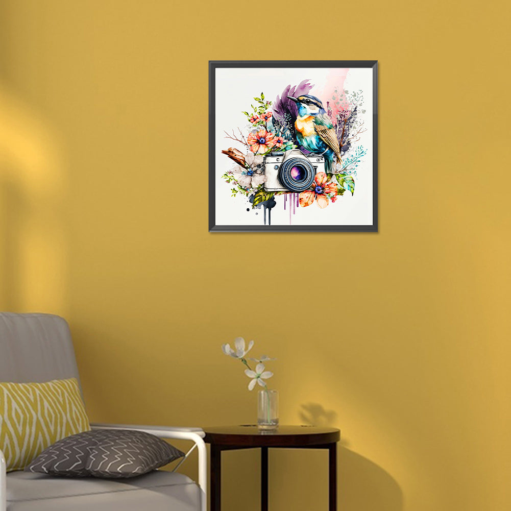 Camera And Bird - Full Round Drill Diamond Painting 30*30CM