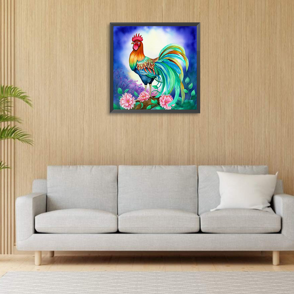 Rooster - Full Round Drill Diamond Painting 30*30CM