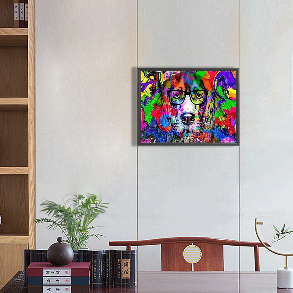 Poodle - Full Round Drill Diamond Painting 40*30CM