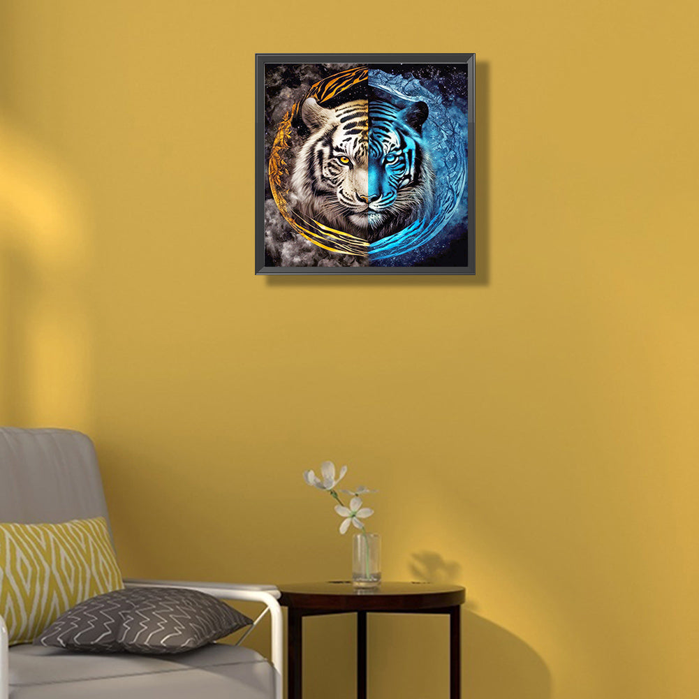 Yin Yang Tiger Head - Full Round Drill Diamond Painting 40*40CM