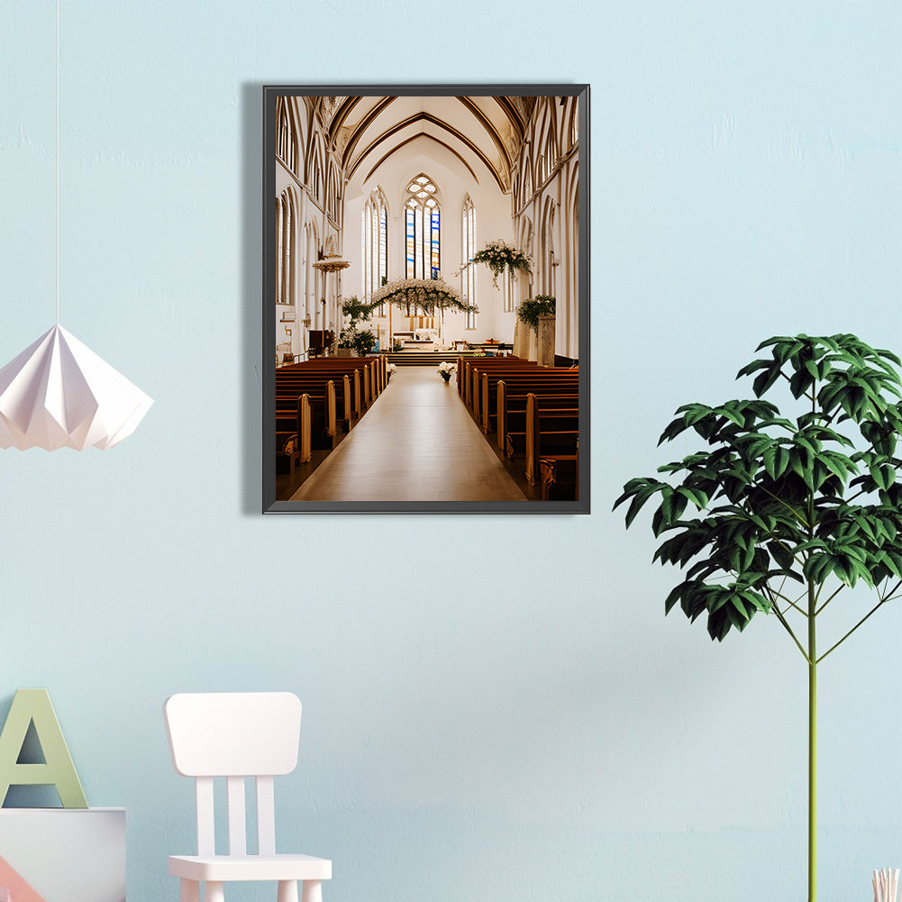 Church Decoration For Wedding - Full Round Drill Diamond Painting 40*60CM