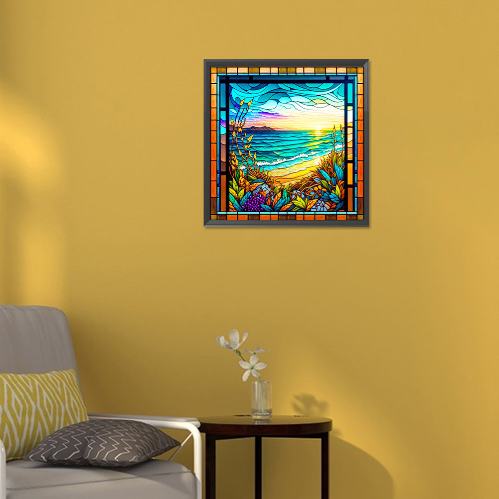 Sea View - Full Round Drill Diamond Painting 30*30CM