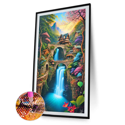 Vertical Waterfall - Full Round Drill Diamond Painting 40*65CM