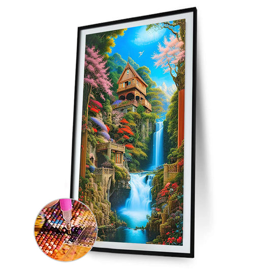 Vertical Waterfall - Full Round Drill Diamond Painting 40*65CM